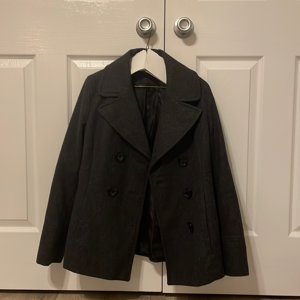 Dark grey Michael Kors pea coat, medium